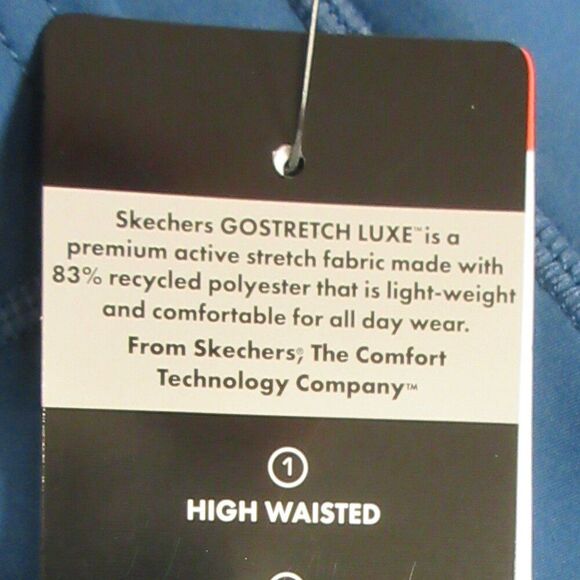SKECHERS GoStretch Luxe Tight Womens Size M (6-8) Workout Teal Blue Leggings NWT - Picture 7 of 10